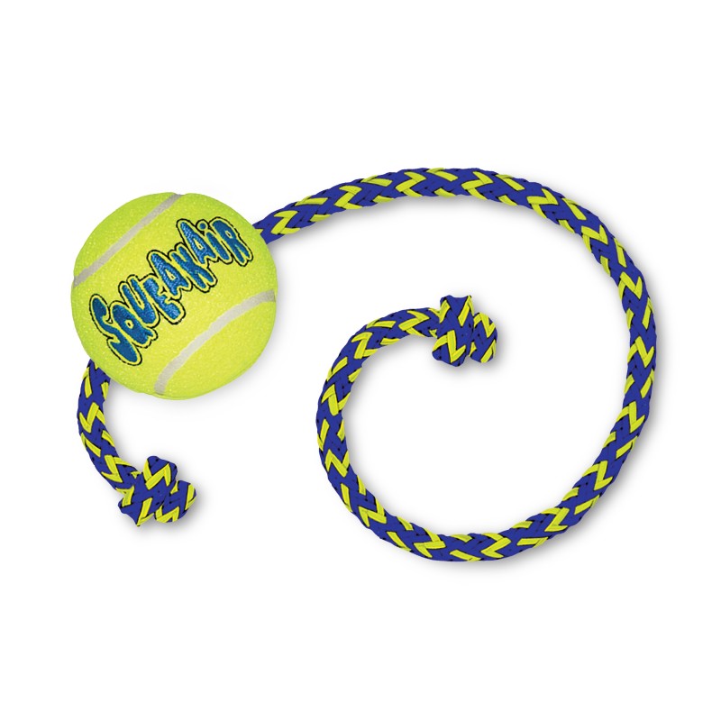 KONG SqueakAir Ball with rope M
