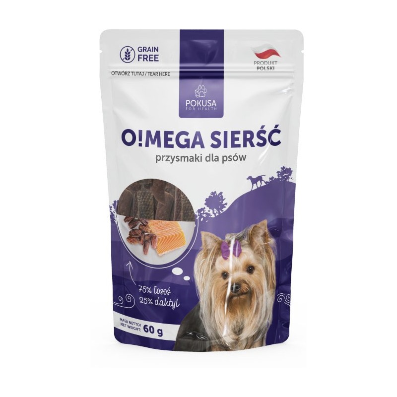 POKUSA Fun and Mniam O!mega Omega sierść - naturalny przysmak 60g