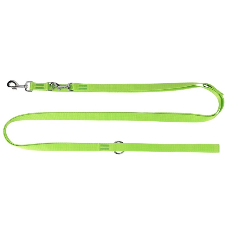 DINGO Smycz przedłużana z taśmy polipropylenowej (2,5 x 200-400 cm) - zielona