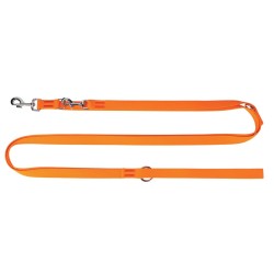 DINGO Smycz przedłużana z taśmy polipropylenowej (2,5 x 200-400 cm) - pomarańczowa