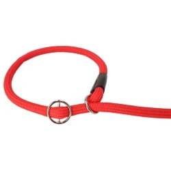 DINGO Smycz zaciskowa z linki Snake z regulowaną obrożą (1,2 cm x dł. 170 cm) - czerwony