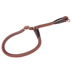 DINGO Obroża zaciagana z linki Snake (1,2 cm x dł. 55 cm) - brązowy