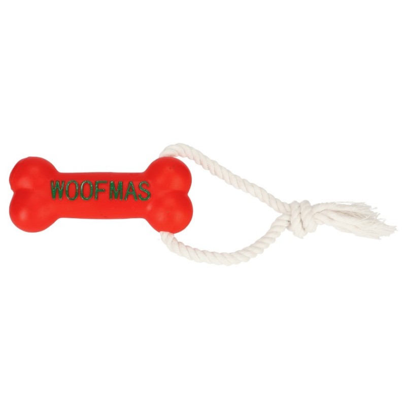 DINGO Sznur z kością Woofmas 13 cm
