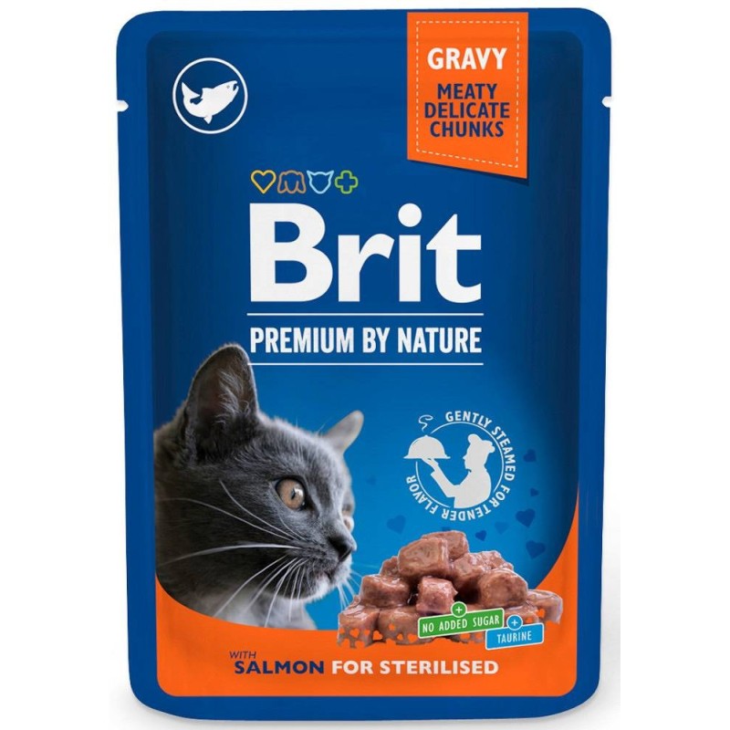 BRIT PREMIUM CAT Łosoś dla kotów wysterylizowanych 100g