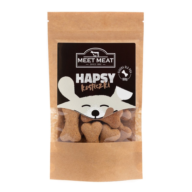 MEET MEAT Hapsy kosteczki - ciastka dla psa 100g