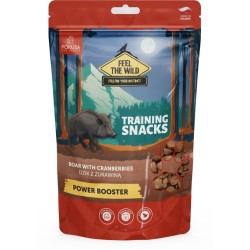 POKUSA FEEL THE WILD Smaczki treningowe Power Booster - dzik z żurawiną 200g
