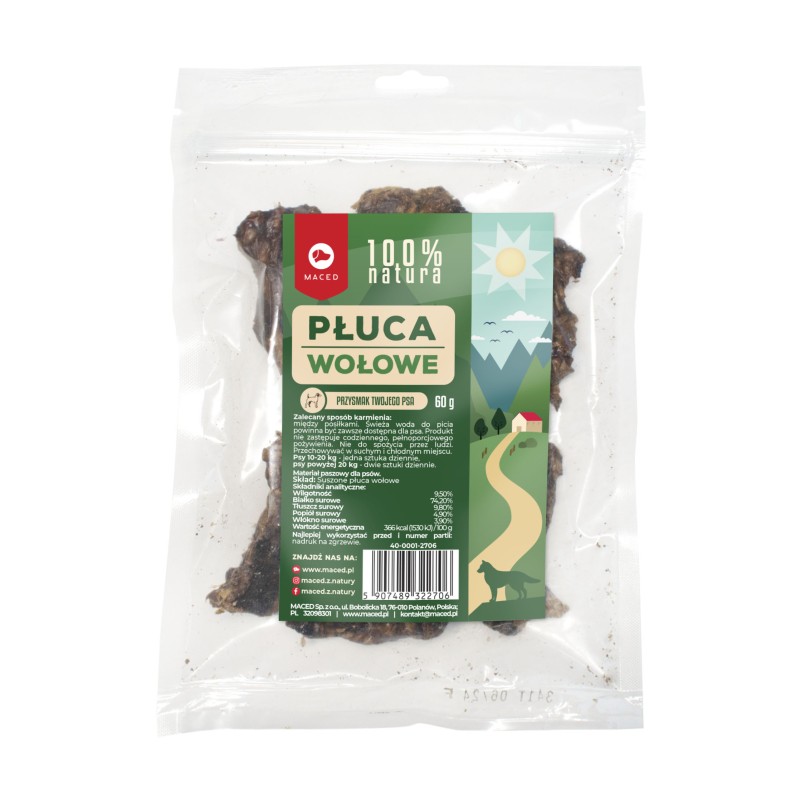 MACED 100% Natura Płuca Wołowe 60g