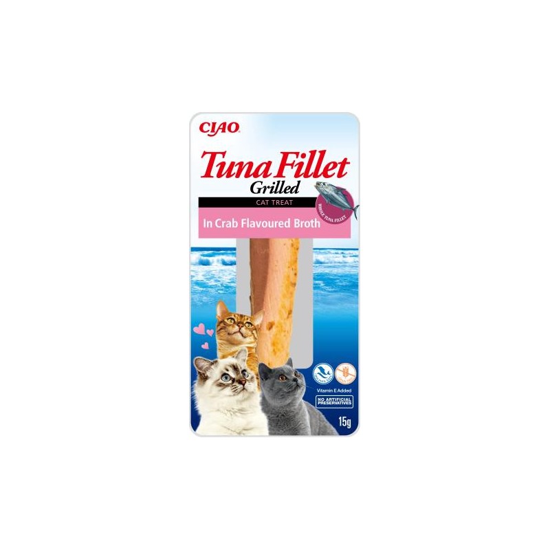 INABA CAT TUNA filet z tuńczyka w bulionie z kraba 15g