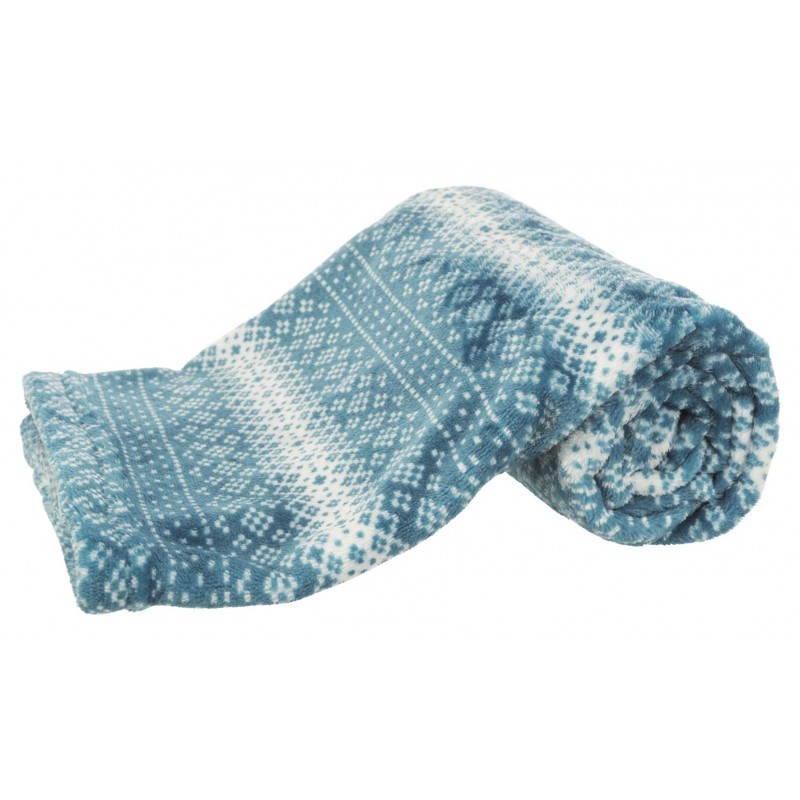 TRIXIE Kocyk Lumi - petrol / biały 100 x 70 cm