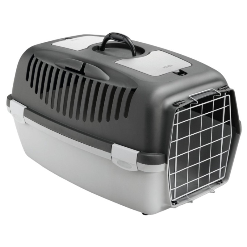 ZOLUX Transporter Gulliver 2 metalowe drzwi - jasnoszary / ciemnoszary