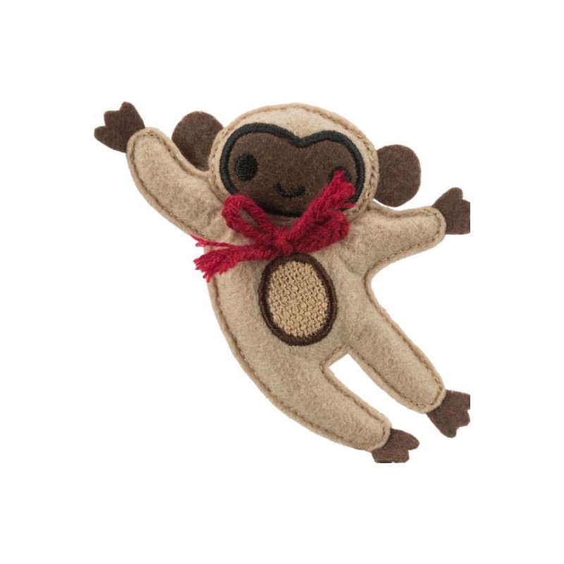 TRIXIE Małpka - zabawka dla kota materiał / juta z kocimiętką 12 cm