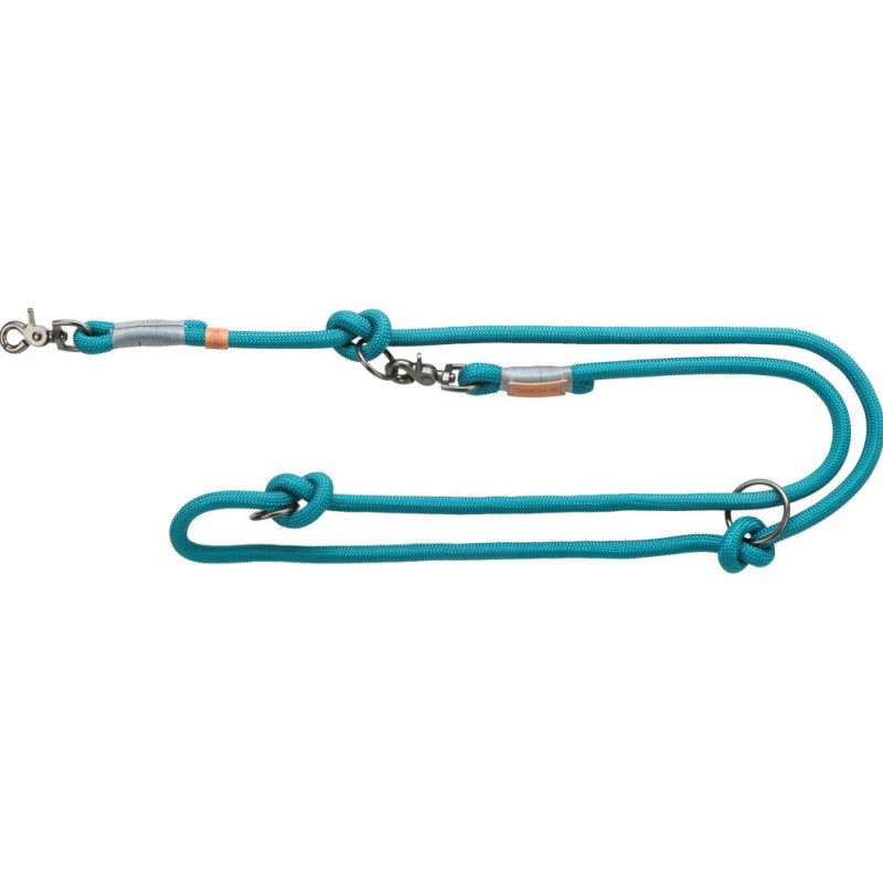 TRIXIE BE NORDIC  smysz regulowana petrol/jasnoszary L-XL dł 2m, gr.13mm