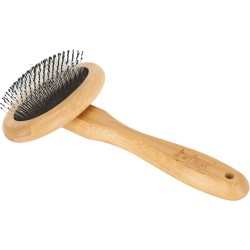 DINGO Szczotka owalna z bambusową rączką 17,5 x 8,8 cm S
