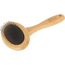 DINGO Szczotka owalna z bambusową rączką 17,5 x 8,8 cm S