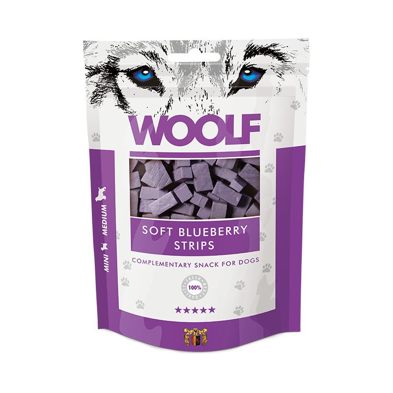 WOOLF Soft blueberry strips 100g