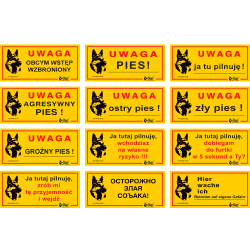 DINGO Metalowa tabliczka "Ja tutaj pilnuję, dobiegam do furtki w 5 a Ty"