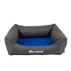 RECOBED Kanapa Lincoln ekoskóra pik szary&granat