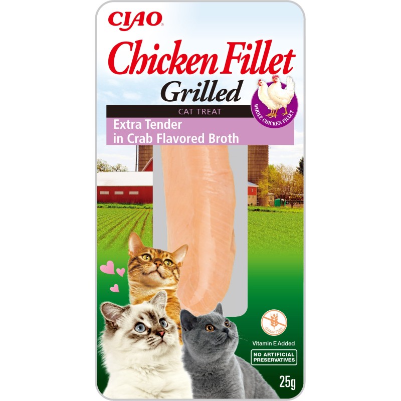 INABA CAT fillet z kurczaka w bulionie z kraba 25g