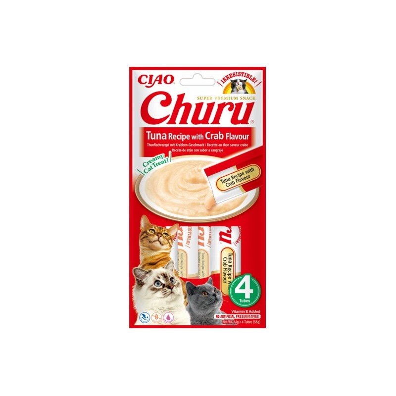 INABA CAT CHURU tućzyk z krabem 4x 14g (56g)
