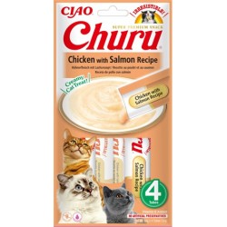 INABA CAT CHURU kurczak z łososiem 4x 14g (56g)