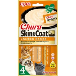 INABA CAT CHURU SKIN & COAT kurczak 4x 14g (56g)