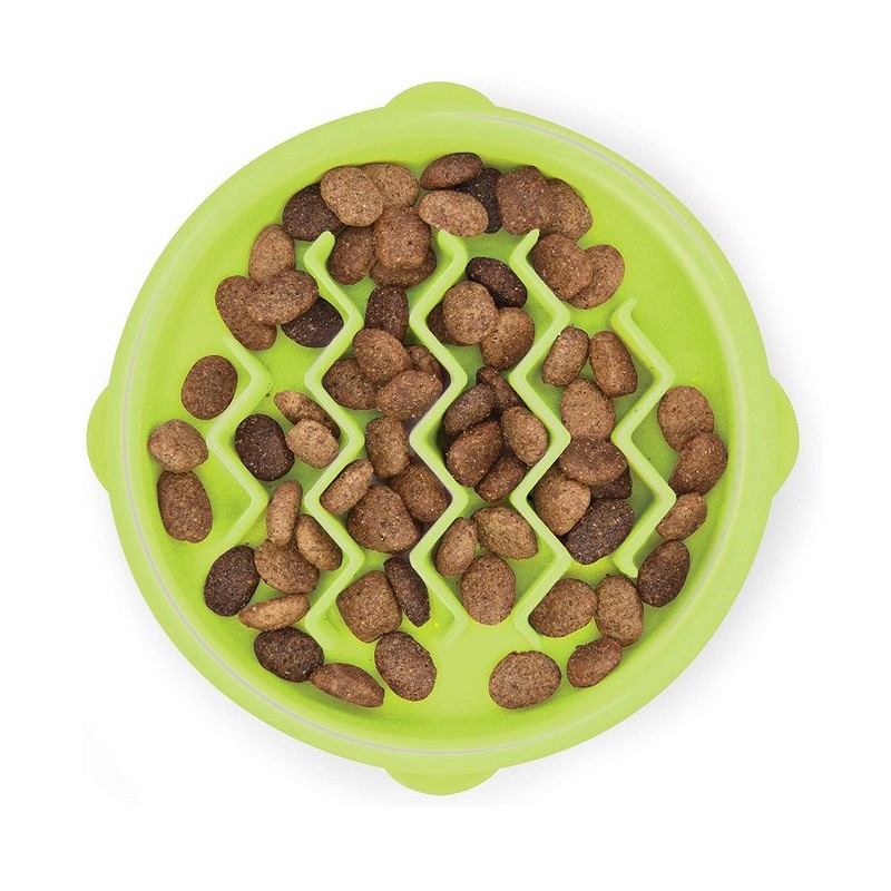 PETSTAGES CAT SLOW FEEDER XS GREEN - miska spowalniająca jedzenie 14cm