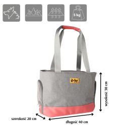 DINGO transporter dla zwierząt domowych 41 x 20 x 30 cm - różowy