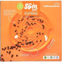 PET DREAM HOUSE Spin Lick Frisbee Orange Medium - mata do lizania