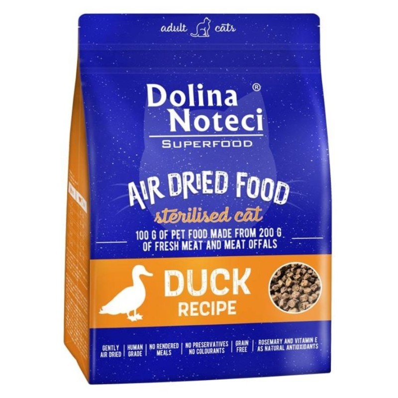 DOLINA NOTECI Superfood Sterilised Danie z Kaczki - karma suszona dla kota 1kg
