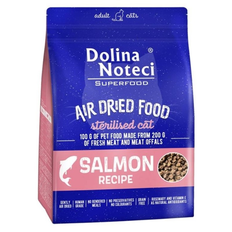 DOLINA NOTECI Superfood Sterilised Danie z Łososia  - karma suszona dla kota 1kg