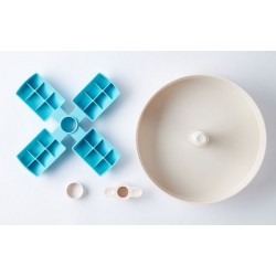 PET DREAM HOUSE Spin Windmill Blue Easy Miska Interaktywna - niebieski