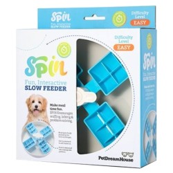 PET DREAM HOUSE Spin Windmill Blue Easy Miska Interaktywna - niebieski