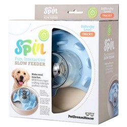 PET DREAM HOUSE Spin UFO Maze Baby Blue Tricky Miska Interaktywna - niebieski