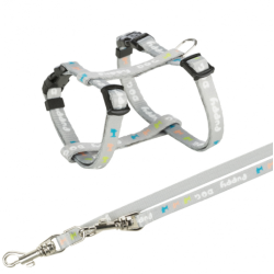 TRIXIE Junior Puppy szelki H ze smyczą jasnoszary S-M