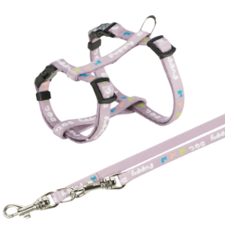 TRIXIE Junior Puppy Szelki H ze smyczą purpurowy M-L