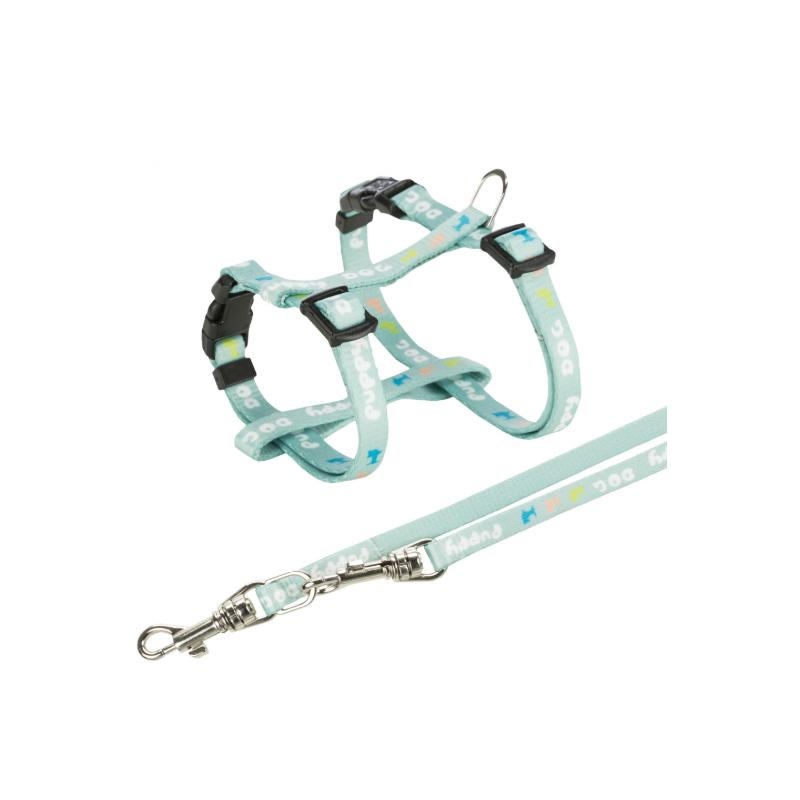 TRIXIE Junior Puppy szelki H ze smyczą miętowy S-M