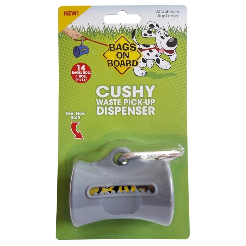 BAGS ON BOARD Dyspenser Silikonowy 14 woreczków - szary