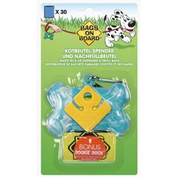 BAGS ON BOARD Dyspenser Kość 30 woreczków - turkusowy