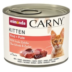 ANIMONDA Carny Kitten - Wołowina z indykiem 200g 24x 200g