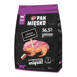 PAN MIĘSKO Cielęcina z krewetkami dla kota S 10 kg