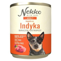 NEKKO Adult indyk, burak i ostropest 800g (puszka)