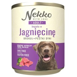 NEKKO Adult jagnięcina, brokuł i pestki dyni 800g (puszka)