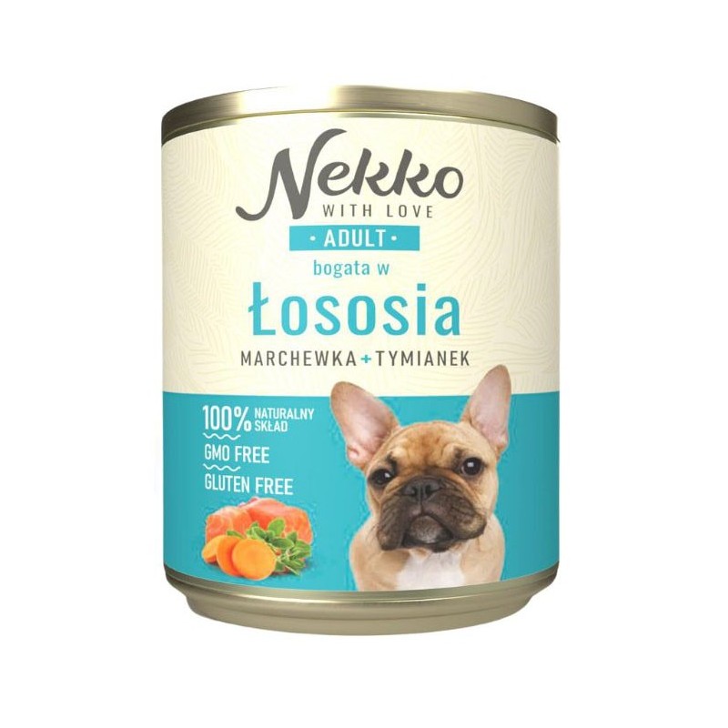 NEKKO Adult łosoś, marchewka i tymianek 800g (puszka)