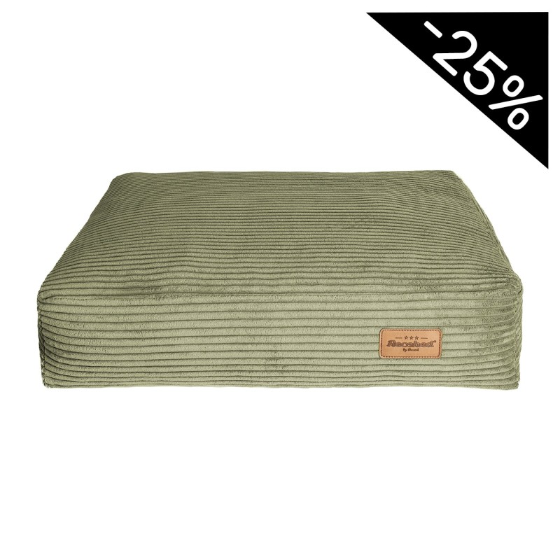 RECOBED Mata Lines oliwka rozmiar XL: 90 x 70 x 15 cm