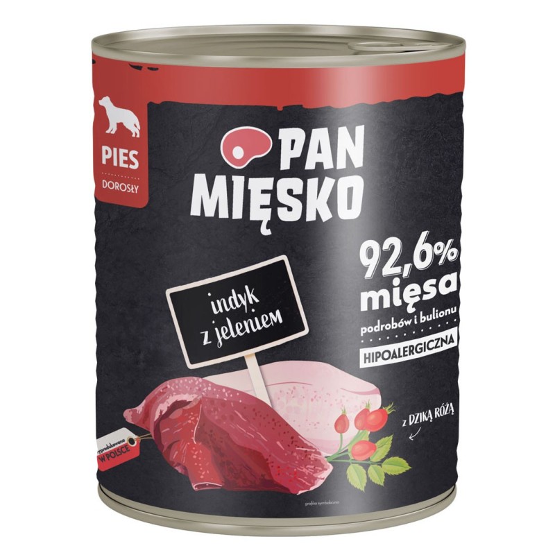 PAN MIĘSKO Indyk z jeleniem 800g 800g