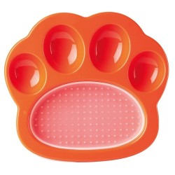 PET DREAM HOUSE Paw 2in1 (miska spowalniająca) Orange Easy 20 x 18 x 3 cm - pomarańczowy
