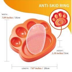 PET DREAM HOUSE Paw 2in1 (miska spowalniająca) Orange Easy 20 x 18 x 3 cm - pomarańczowy