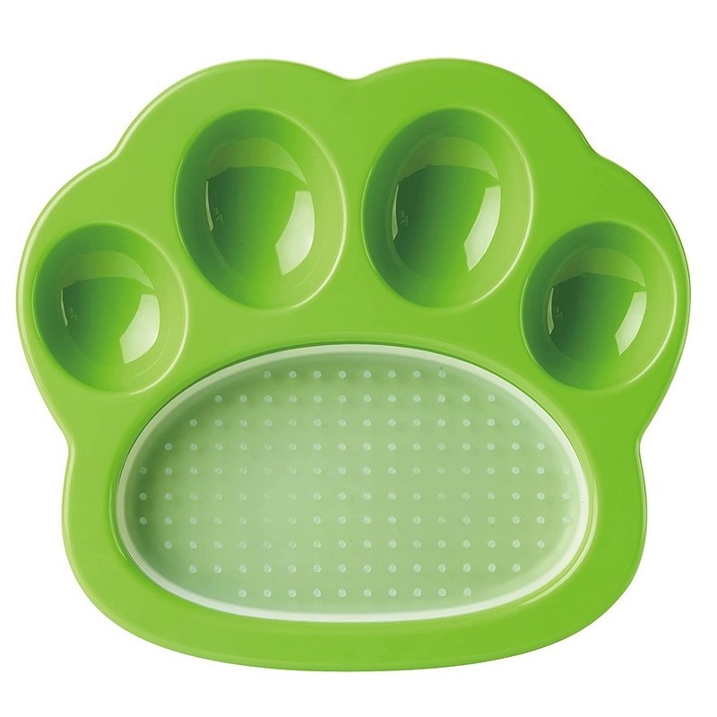 PET DREAM HOUSE Paw 2in1 (miska spowalniająca) Mini Green Easy 20 x 18 x 3 cm - zielony
