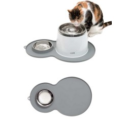 CATIT Podkładka silikonowa z miską 46 x 29 cm szara