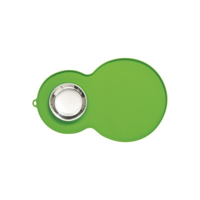 CATIT Podkładka silikonowa z miską 46 x 29cm zielona